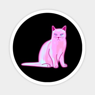 Pastel Pink Cat Magnet